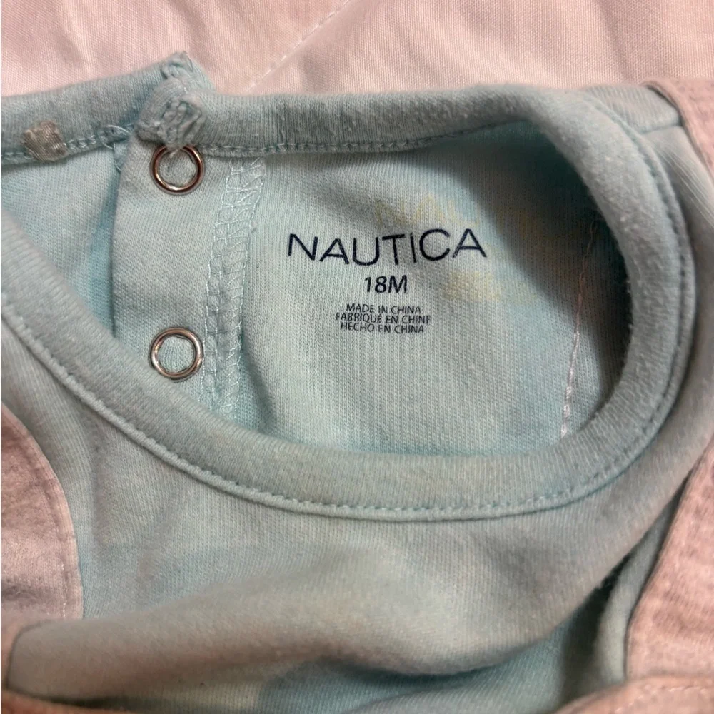 Nautica Light Blue Infant Bodysuit size 18 months- shorts outfit